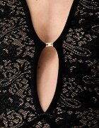 Elisabetta Franchi рокля с вискоза черна с изчистена шарка AM26Q66E2