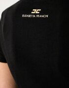 Elisabetta Franchi тениска дамска от памук черна MA00366E2