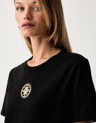 Elisabetta Franchi тениска дамска от памук черна MA00866E2