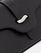 Emporio Armani чанта crossbody дамска от кожа черна EW004419 AF25356