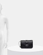 Emporio Armani чанта crossbody дамска от кожа черна EW004419 AF25356
