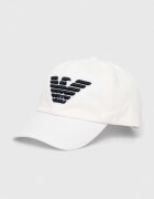 Emporio Armani Детска памучна шапка с козирка
