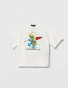 Emporio Armani Детска памучна тениска The Smurfs