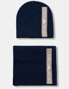 Emporio Armani Детска шапка и шал с вълна