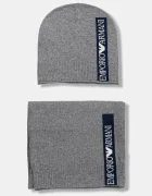 Emporio Armani Детска шапка и шал с вълна