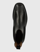 Emporio Armani Кожени боти в черно с равна подметка EW000425 AF11991 UC001