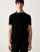 Emporio Armani тениска с яка мъжка от памук черна EM006625 AF12955