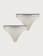 Emporio Armani Underwear бикини дамски от памук с еластан 2 броя бежови EW005195 AF27298