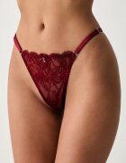 Emporio Armani Underwear прашки дамски от дантела червени EW000396.AF25576