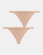 Emporio Armani Underwear прашки дамски от памук с еластан 2 броя бежови EW000405.AF25589