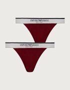 Emporio Armani Underwear прашки дамски от памук с еластан 2 броя червени EW000405 AF27298