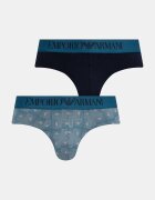 Emporio Armani Underwear слипове мъжки от памук с еластан 2 броя тъмносини EM000251.AF25040