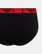 Emporio Armani Underwear слипове мъжки от памук с еластан 3 броя черни EM000258.AF25018