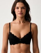 Emporio Armani Underwear сутиен от дантела черен EW000437.AF25576