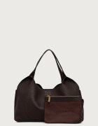 ERMANNO Firenze чанта tote дамска от кожа кафява 12402301