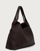 ERMANNO Firenze чанта tote дамска от кожа кафява 12402301