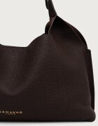 ERMANNO Firenze чанта tote дамска от кожа кафява 12402301