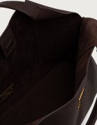 ERMANNO Firenze чанта tote дамска от кожа кафява 12402301