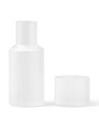Ferm Living Гарафа с чаша Ripple Small Carafe Set 500 ml / 200 ml. в бяло