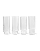 Ferm Living Комплект чаши Ripple 300 ml (4 броя) в прозрачен цвят