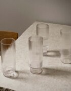 Ferm Living Комплект чаши Ripple 300 ml (4 броя) в прозрачен цвят
