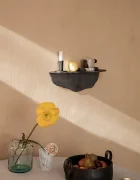 Ferm Living Стенен рафт Fracture в черно