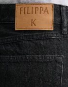 Filippa K Дънкова пола в черно къса разкроена 31226