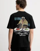 Filling Pieces Памучна тениска T-shirt DJ в черно с принт 422520500241
