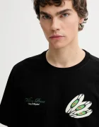 Filling Pieces Памучна тениска T-shirt DJ в черно с принт 422520500241