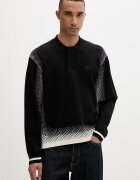 Filling Pieces пуловер мъжки с вискоза Knit Shirt Rugby черен 422571500243