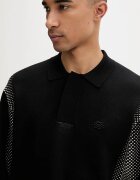 Filling Pieces пуловер мъжки с вискоза Knit Shirt Rugby черен 422571500243