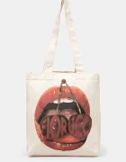 Fiorucci Памучна чанта Mouth Print