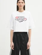 Fiorucci Памучна тениска Curly Lollipop Logo Cropped Padded