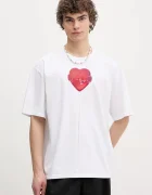 Fiorucci Памучна тениска Lollipop Heart Print Boxy Fit T-Shirt