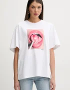 Fiorucci Памучна тениска Lollipop Mouth Print Boxy T-Shirt