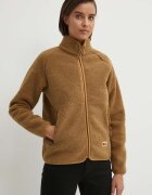 FjallRaven Поларен суичър Vardag Pile в кафяво с изчистен дизайн