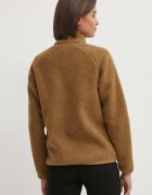 FjallRaven Поларен суичър Vardag Pile в кафяво с изчистен дизайн