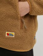 FjallRaven Поларен суичър Vardag Pile в кафяво с изчистен дизайн