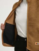 FjallRaven Поларен суичър Vardag Pile в кафяво с изчистен дизайн