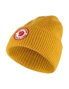 FjallRaven Вълнена шапка 1962 Logo в жълто от плътен трикотаж от вълна