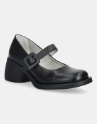 Fly London Кожени обувки с дебел ток HUVI044FLY