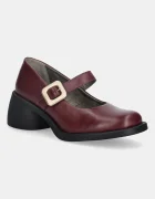 Fly London Кожени обувки с дебел ток HUVI044FLY