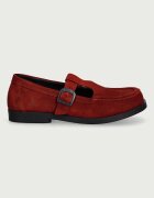 Fly London мокасини дамски от кожа ARFE535FLY бордо P145535002