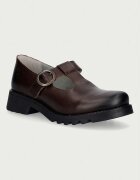 Fly London половинки обувки дамски от кожа RUFE491FLY кафяви P145491002