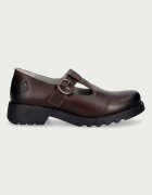 Fly London половинки обувки дамски от кожа RUFE491FLY кафяви P145491002