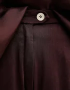 Forte Forte Панталон с коприна в бордо разкроен модел над глезена с висока талия 13897 my pants