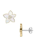 Fossil обици дамски от неръждаема стомана седеф Sutton JF04973710