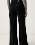 Fracomina дънки wide leg дамски черни FS26WV3015D42093