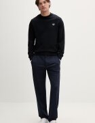 fred perry Памучен суичър Crew Neck Sweatshirt в тъмносиньо с апликация M7535.248