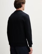 fred perry Памучен суичър Crew Neck Sweatshirt в тъмносиньо с апликация M7535.248